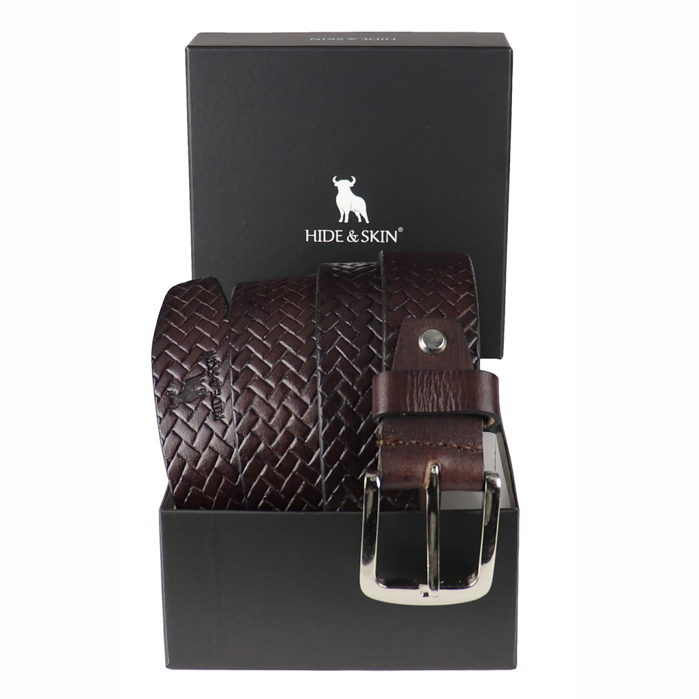 HIDE & SKIN Top Grain Genuine Leather Handmade | Cowboy Belt for Men ...