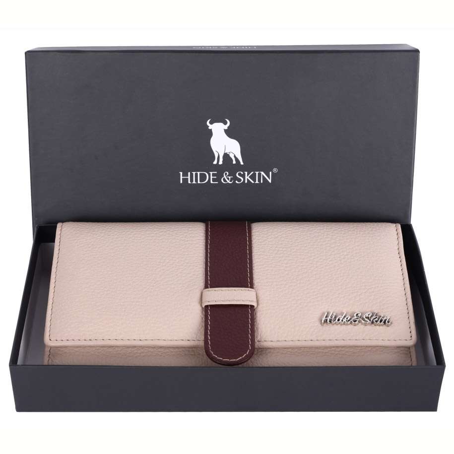 HIDE & SKIN Top Grain Leather Wallet for Women Baby Pink(HSB5BARFI