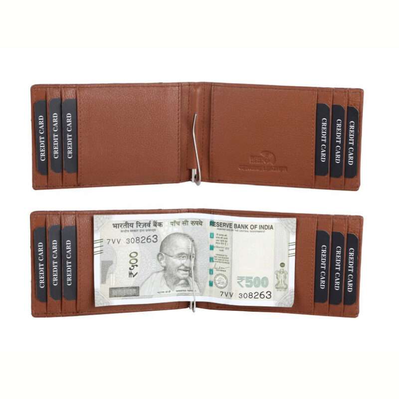 Brown Leather Money Clip Wallet - People Can't Stop Talking About US, Brown