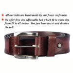 HIDE & SKIN Men's Leather Casual Belt - Image 4