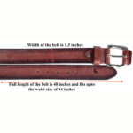 HIDE & SKIN Men's Leather Casual Belt - Image 5