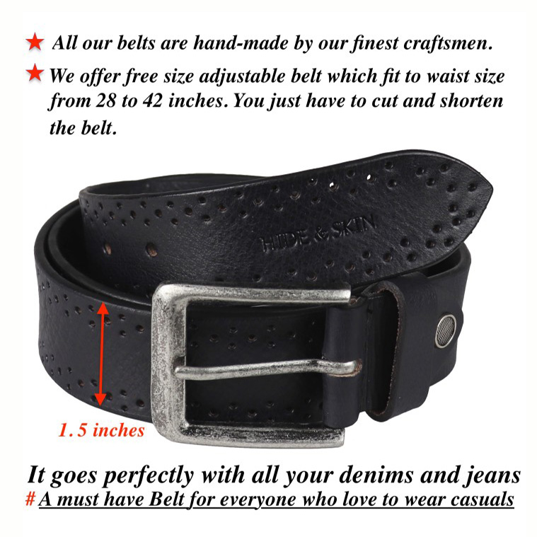 HIDE & SKIN # Marcos # Men's # 100% Genuine Leather # Handmade Belt ...