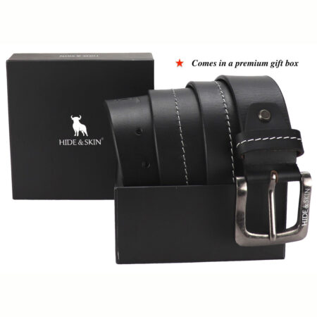 HIDE & SKIN men’s genuine leather belt 100% original leather best quality real cowboy casual