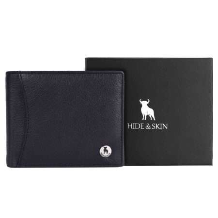 HIDE & SKIN handcrafted 100% Full Top Grain Genuine Leather RFID Blocking wallet for men