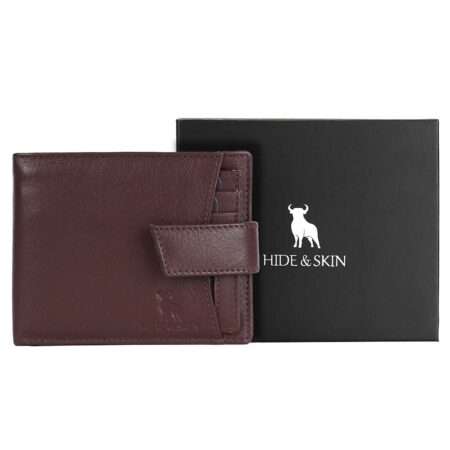 HIDE & SKIN handcrafted 100% Full Top Grain Genuine Leather RFID Blocking wallet for men