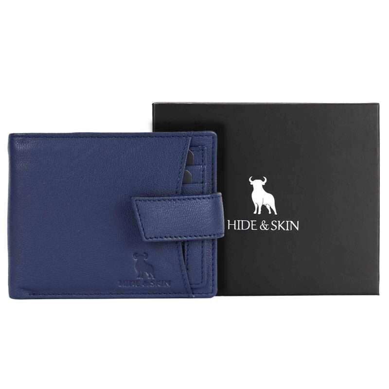 HIDE & SKIN handcrafted 100% Full Top Grain Genuine Leather RFID Blocking wallet for men