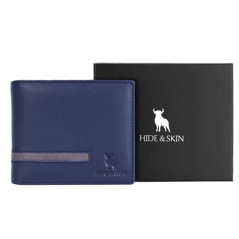 HIDE & SKIN handcrafted 100% Full Top Grain Genuine Leather RFID Blocking wallet for men