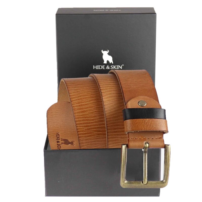 HIDE & SKIN men’s genuine leather belt 100% original leather best quality real cowboy casual