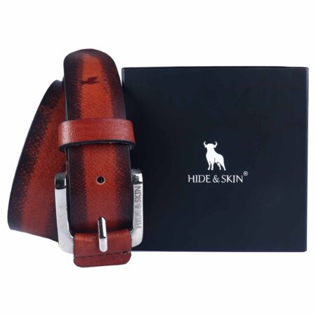 HIDE & SKIN men’s genuine leather belt 100% original leather best quality real cowboy casual