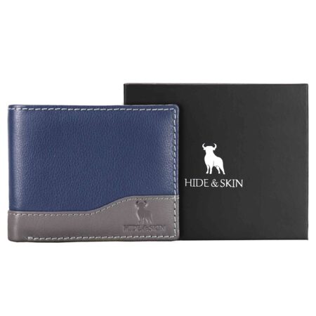 HIDE & SKIN handcrafted 100% Full Top Grain Genuine Leather RFID Blocking wallet for men