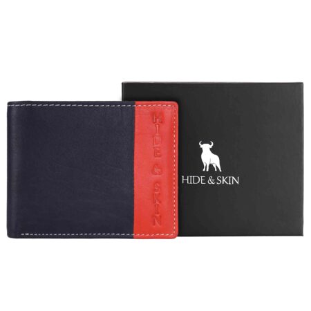 HIDE & SKIN handcrafted 100% Full Top Grain Genuine Leather RFID Blocking wallet for men