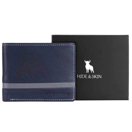 HIDE & SKIN handcrafted 100% Full Top Grain Genuine Leather RFID Blocking wallet for men