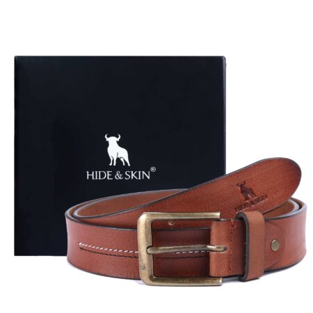 HIDE & SKIN men’s genuine leather belt 100% original leather best quality real cowboy casual