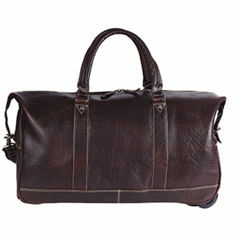 HIDE & SKIN Men’s 100% Full Grain leather Travel Bag | Weekender Bag | Duffel Bag | Gym Bag | Handcrafted with love In India