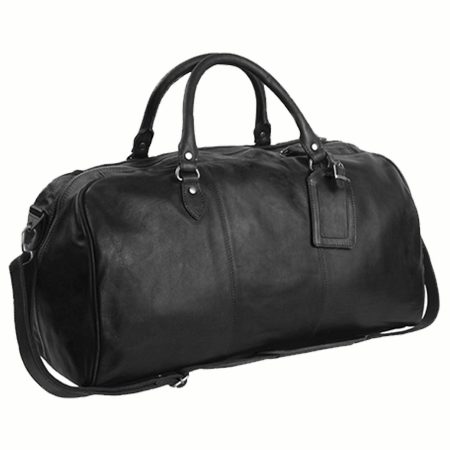 HIDE & SKIN Men’s 100% Full Grain leather Travel Bag | Weekender Bag | Duffel Bag | Gym Bag | Handcrafted with love In India