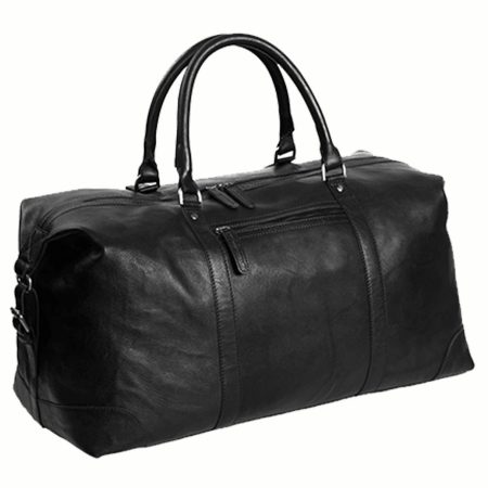 24 inch Buffalo Leather Duffle Bag with Shoes Compartment - CraftShades