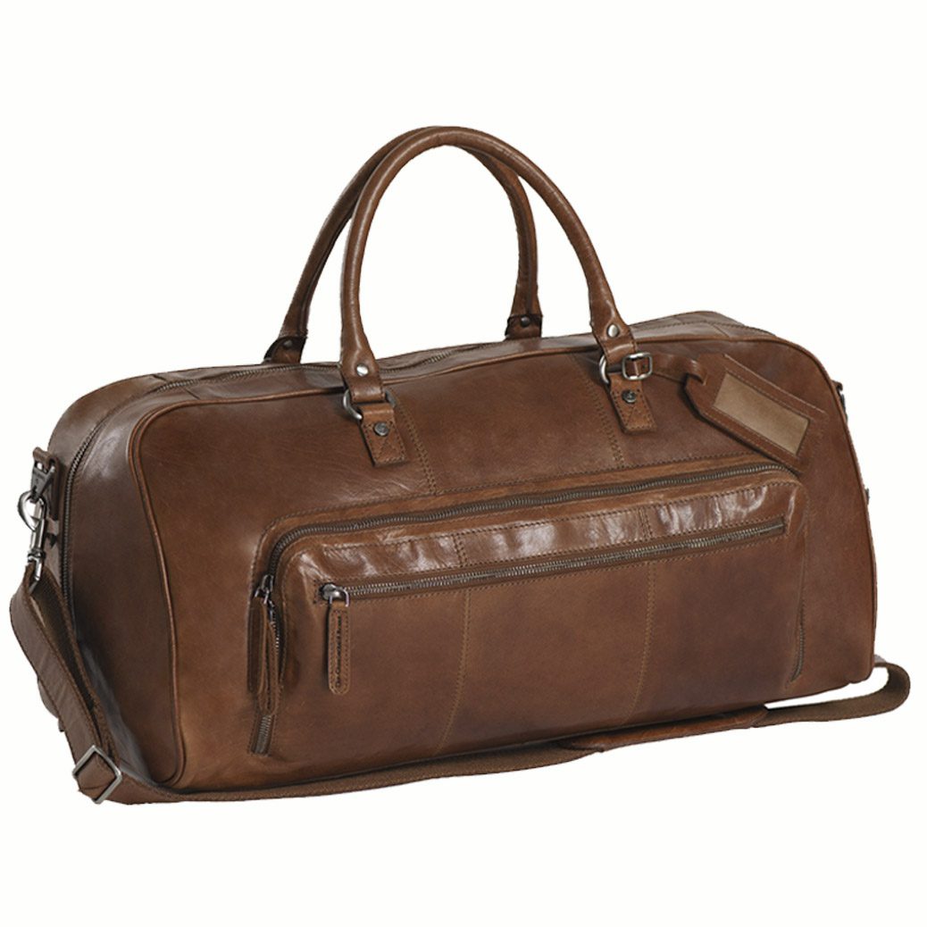 HIDE & SKIN Men’s 100% Full Grain leather Travel Bag | Weekender Bag | Duffel Bag | Gym Bag | Handcrafted with love In India