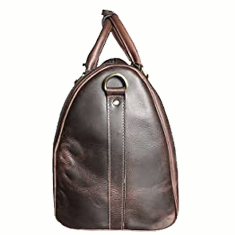 HIDE & SKIN Men’s 100% Full Grain leather Travel Bag | Weekender Bag | Duffel Bag | Gym Bag | Handcrafted with love In India