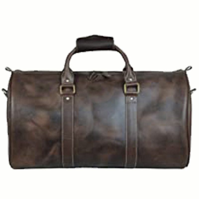 HIDE & SKIN Men’s 100% Full Grain leather Travel Bag | Weekender Bag | Duffel Bag | Gym Bag | Handcrafted with love In India