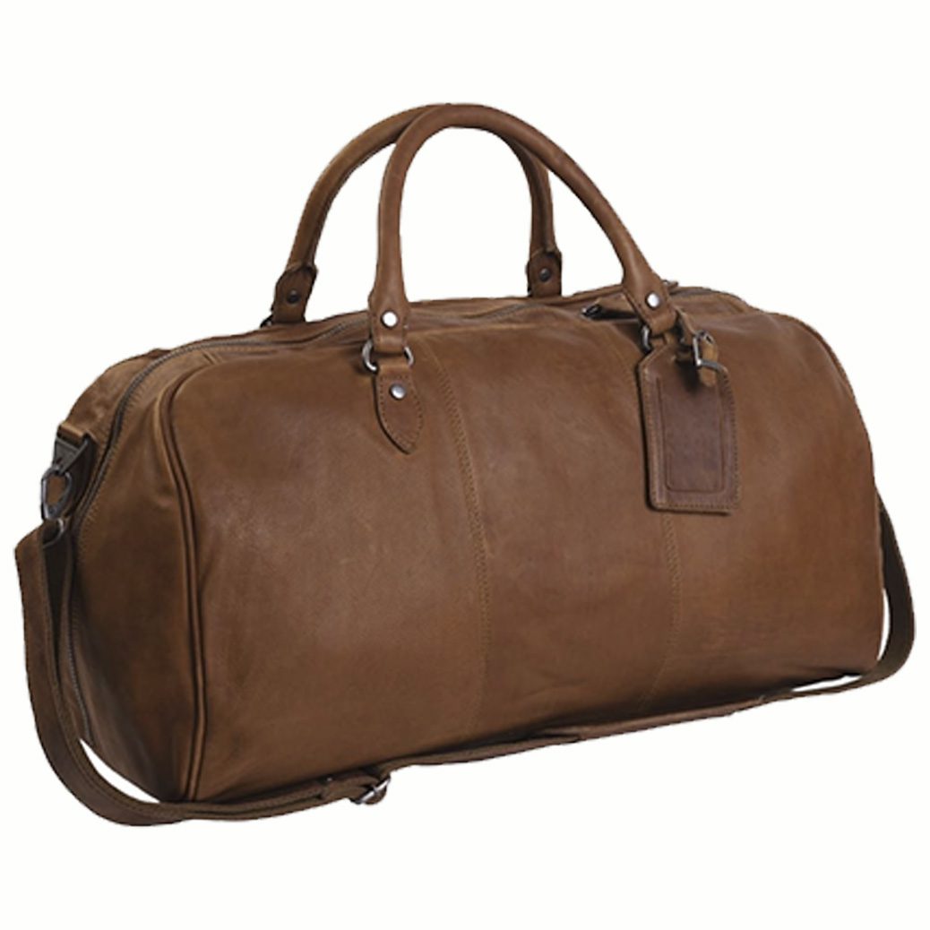 HIDE & SKIN Men's 100% Full-Grain leather Travel Bag