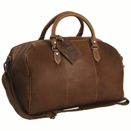 HIDE & SKIN Men’s 100% Full Grain leather Travel Bag | Weekender Bag | Duffel Bag | Gym Bag | Handcrafted with love In India