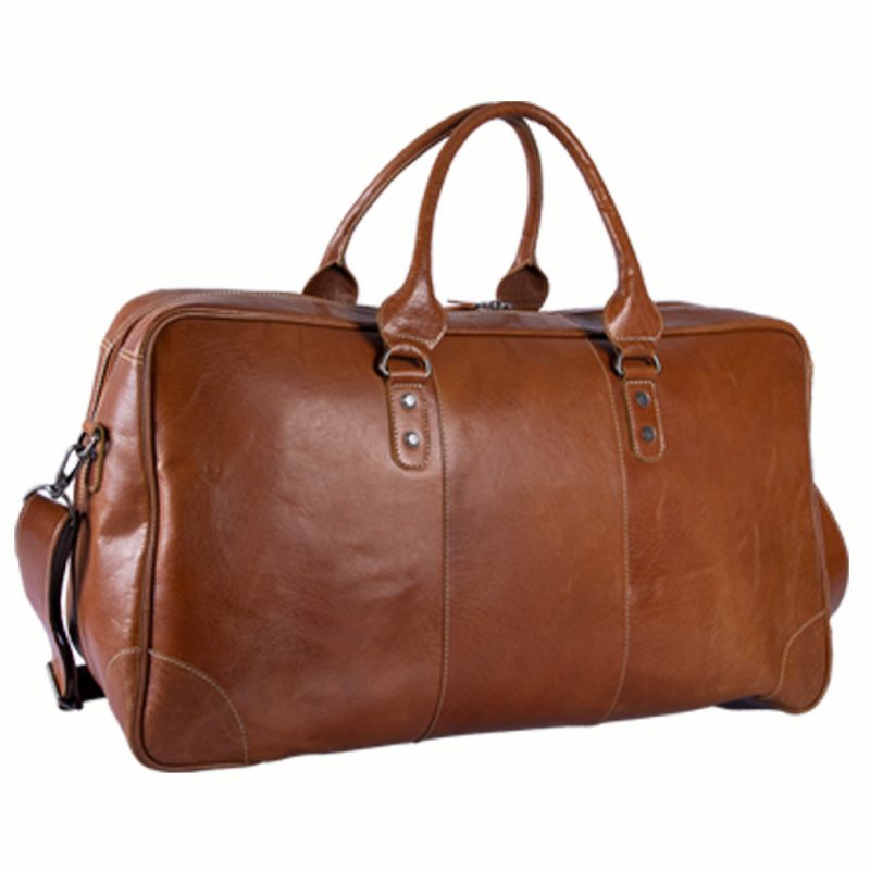 HIDE & SKIN Men’s 100% Full Grain leather Travel Bag | Weekender Bag | Duffel Bag | Gym Bag | Handcrafted with love In India