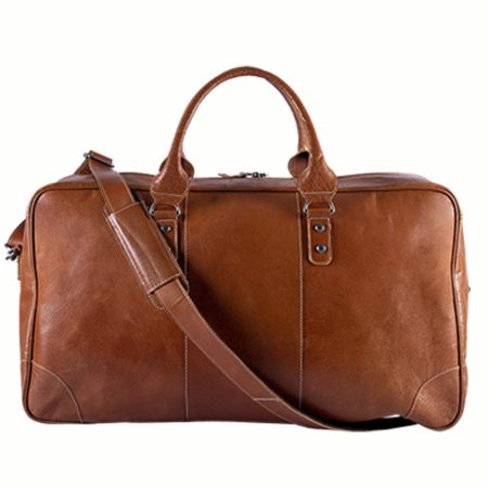 HIDE & SKIN Men’s 100% Full Grain leather Travel Bag | Weekender Bag | Duffel Bag | Gym Bag | Handcrafted with love In India